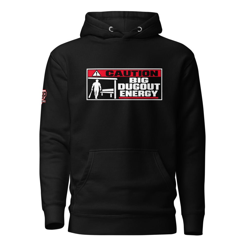 Big Dugout Energy Hoodie — Black — front view