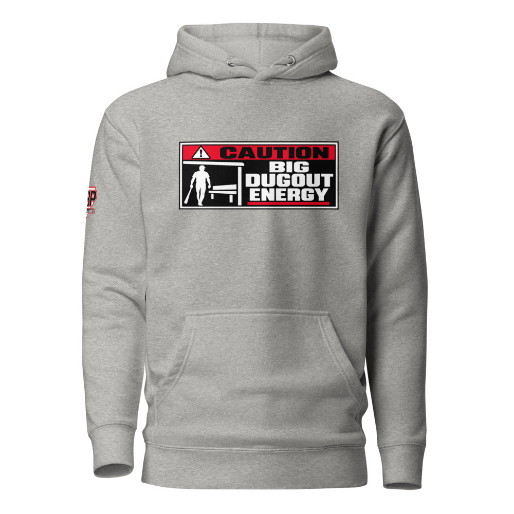 Big Dugout Energy Hoodie — Carbon Grey — front view