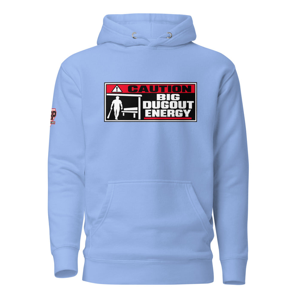 Big Dugout Energy Hoodie — Carolina Blue — front view