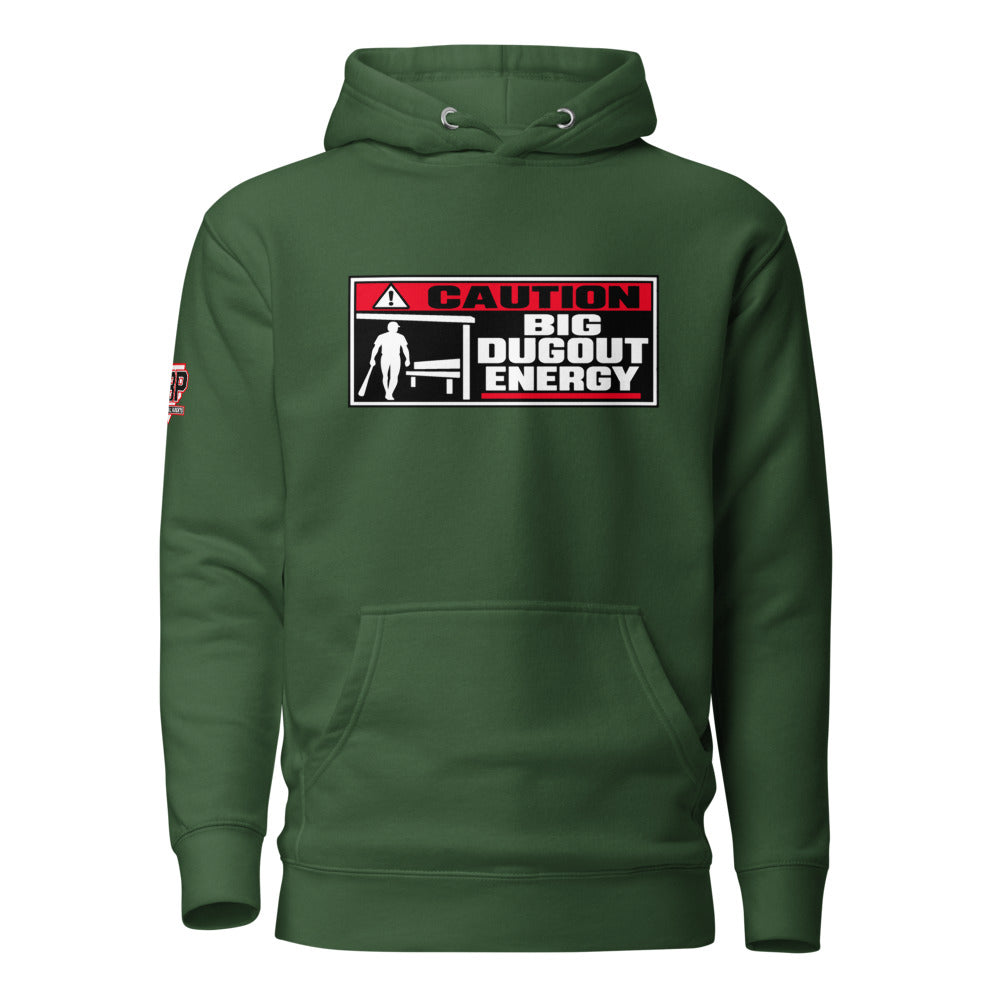Big Dugout Energy Hoodie — Forest Green — front view