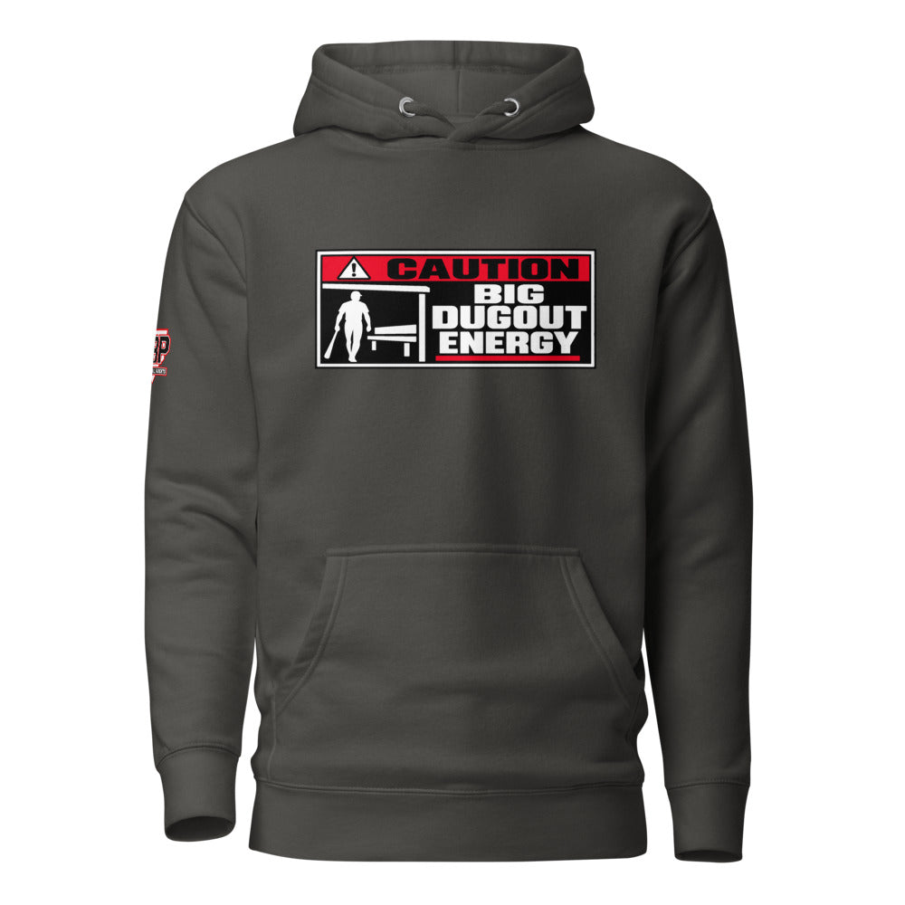 Big Dugout Energy Hoodie — Vintage Black — front view