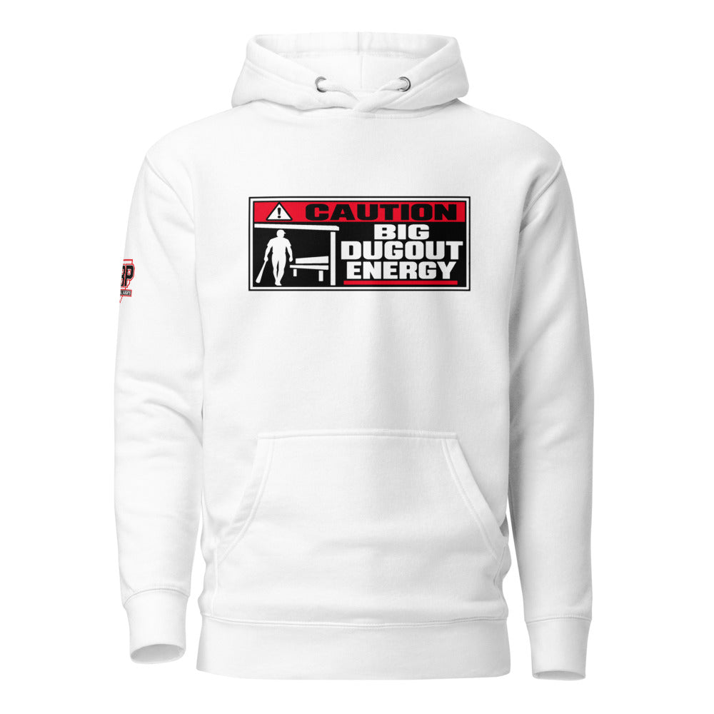 Big Dugout Energy Hoodie — White — front view