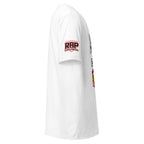 Concession Stand Enthusiast Tee — White — right sleeve view — nachos, corndogs, and soda design
