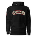 RBP hoodie front and back design, black front with larger wording
