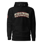 RBP hoodie front and back design, black front with larger wording
