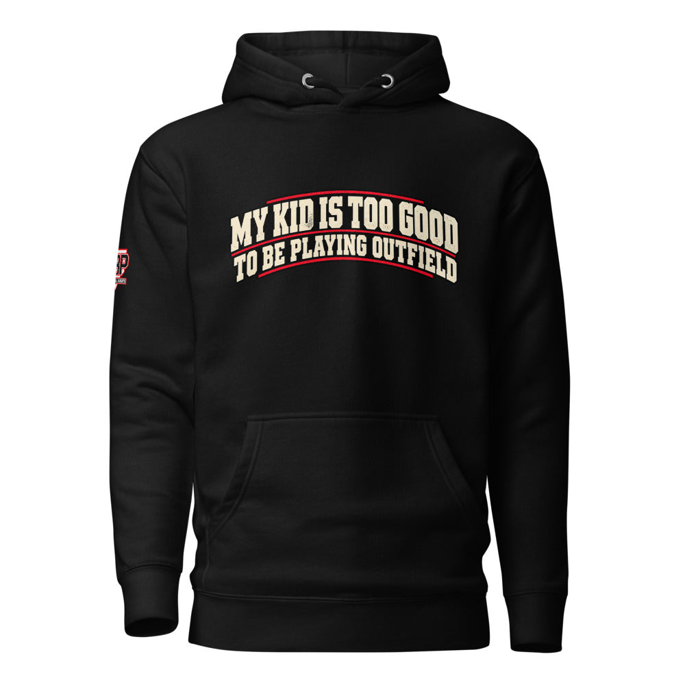 RBP hoodie front and back design, black front with larger wording