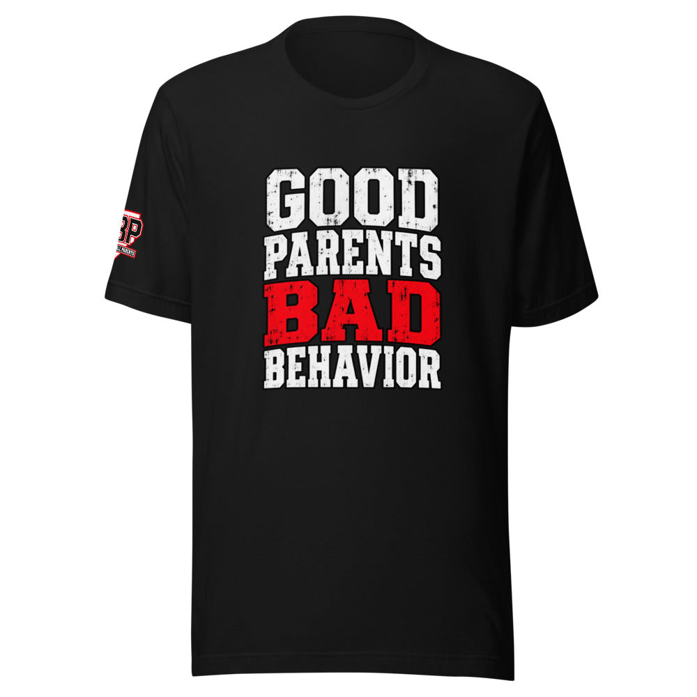 Good Parents Bad Behavior Tee — front view