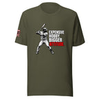 Expensive Hobby Bigger Attitude Tee — Military Green — front view