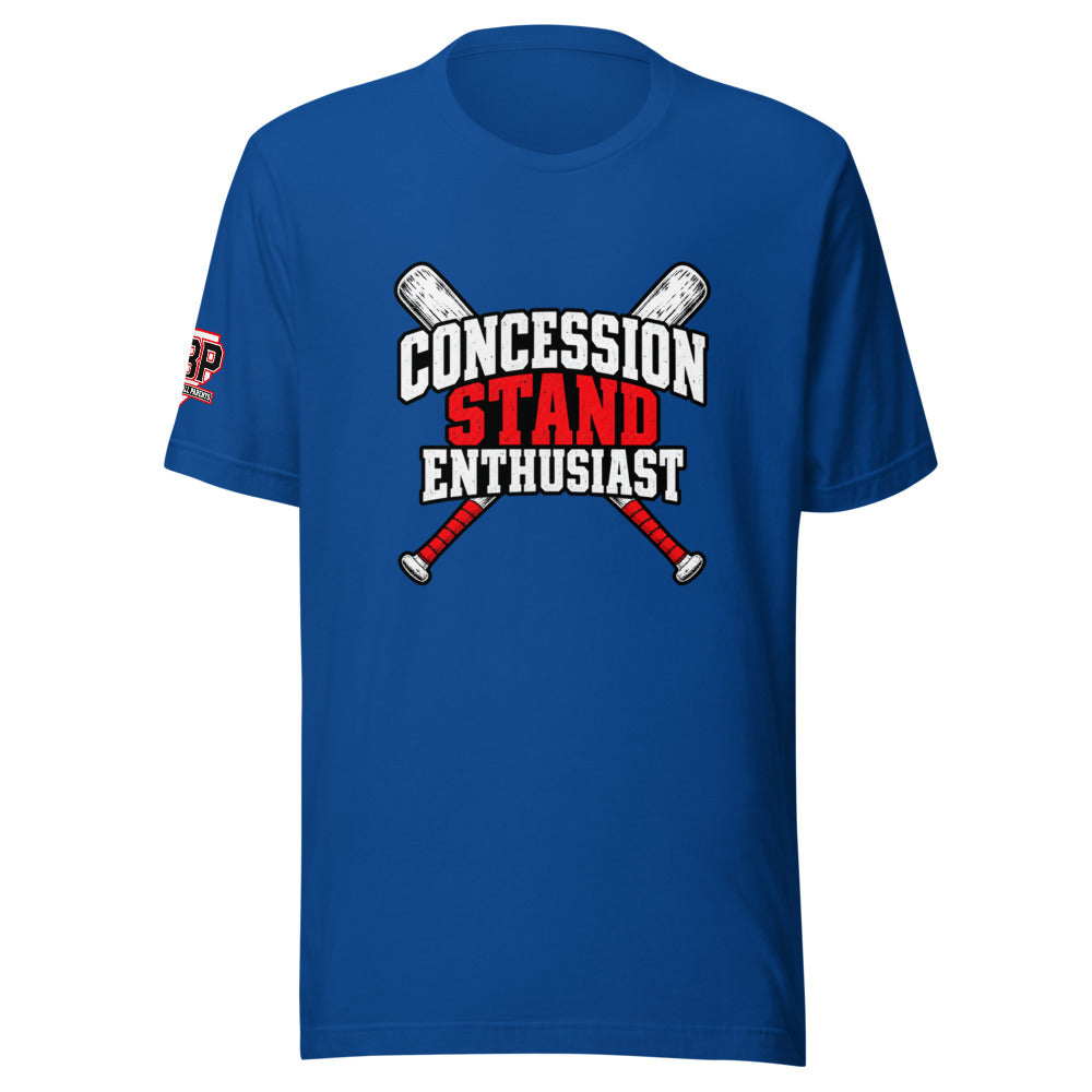 Concession Stand Enthusiast Tee — True Royal — front view
